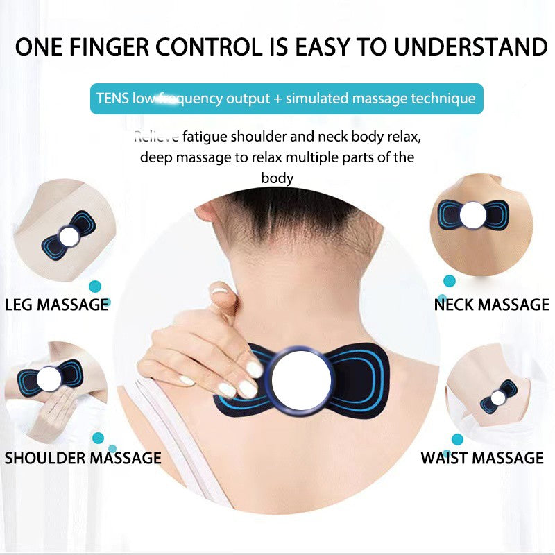 Mini Almofada Massageadora elétrica para Pescoço e Cervical com Eletrodos de Gel