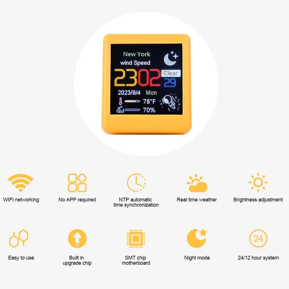 Relógio Inteligente para escritório com LED, WIFI e APP.